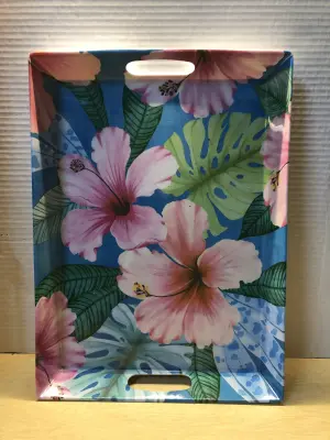 Plastic serving tray