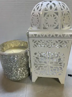 decorative candle and candle holder