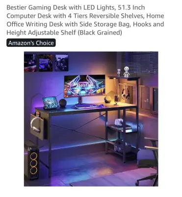 Bestier gaming desk 51.3” (similar to image)
