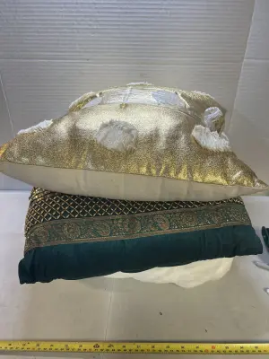 3 throw pillows