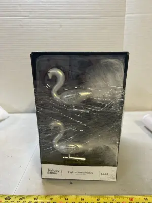 3 sets of 2 glass ornaments