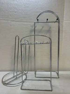 paper towel holder and 2 utensil racks