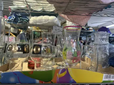 assorted glass ware