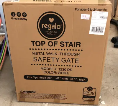 Top of the stair metal walk thru gate 28-42” wide 30.5” high