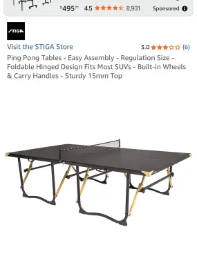 Table tennis table unchecked as is (similar to image)