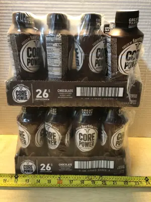 2 packs 12 bottles each core power chocolate protein shake exp:6/27/26