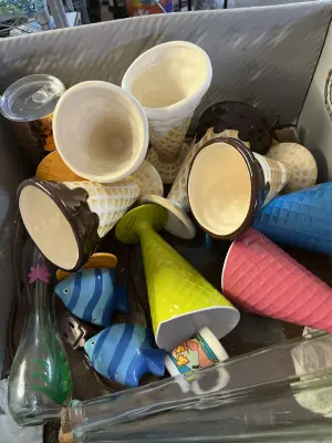 crate of glassware