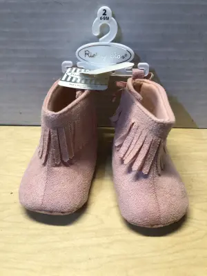 Rising star size 2 6-9m pink baby shoes