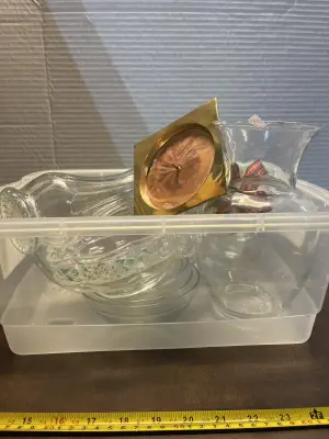 lot of glassware
