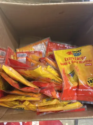 box of XL hand warmers