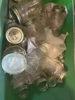 lot of mason jars