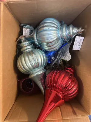 box of ornaments