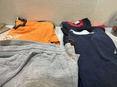 XXL 2 racing shirts, nautica sweater, sweatpants