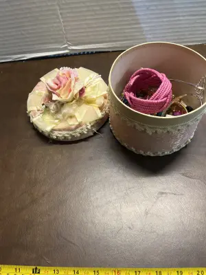 decor box with lots of jewelry