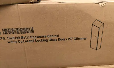16x51 metal showcase cabinet