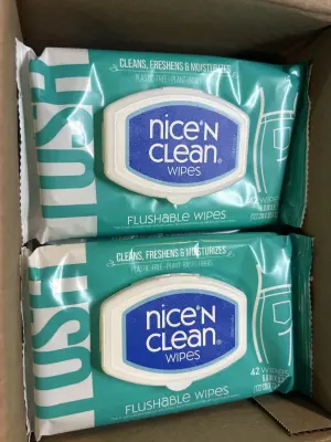 8 packs of flushable wipes