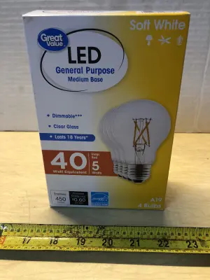4pc A19 4 bulbs LED general purpose