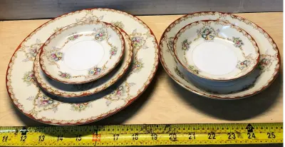 36pc royal Chester china dish set