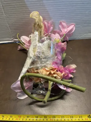 artificial flowers & glass