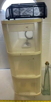 Storage container, organizer, glass bottle