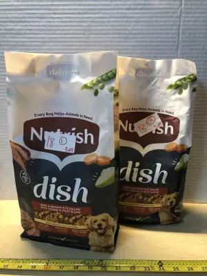 2 bags 3.75lb nutrish dish dog food exp:5/24/26