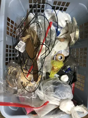 Basket of craft stuff