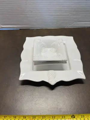 3ct pineapple themed dish plates
