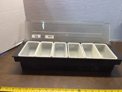 6-compartment bar condiment