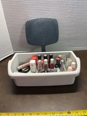 hand held mirror, nail polish/care bundle