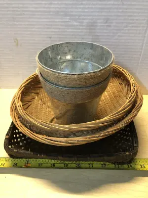 2pc basket 2 aluminum buckets