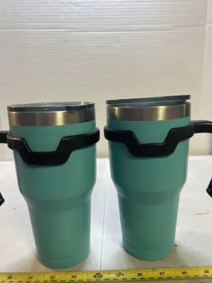 2 tumblers with handles needs cleaned