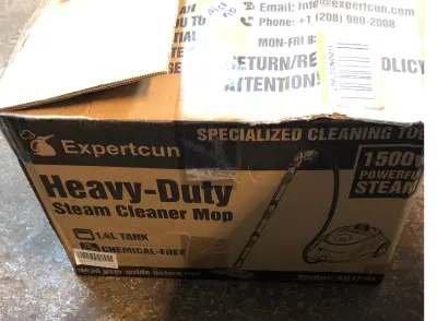Heavy duty steam cleaner mop comes on