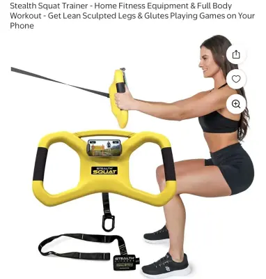 stealth fitness trainer squat, trainer with phone stand