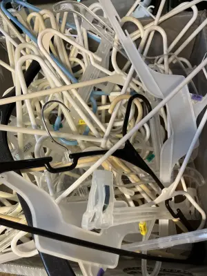 crate of hangers