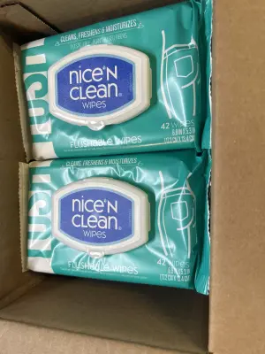 8 packs of flushable wipes