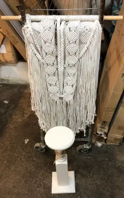 Macrame and candle holder