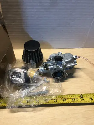 26mm VM22 carburetor kit, for upgrading 125cc-140cc dirt bikes, pit bikes, or go-karts.