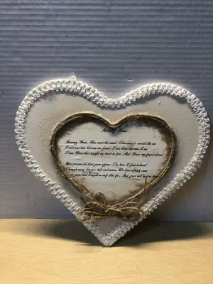 Amazing grace wooden heart