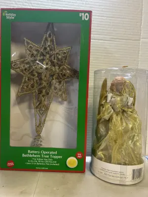 2 christmas tree toppers