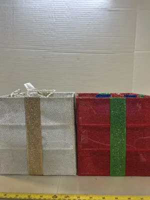 2 sets of led christmas present decor