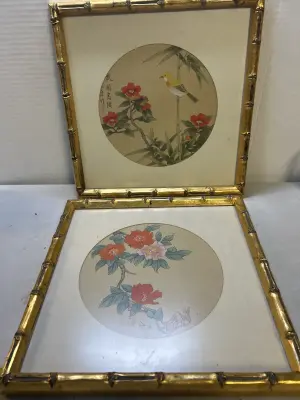 2 asian themed wall decor