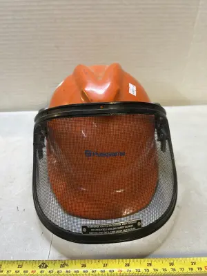 hard hat with wire mask needs cleaned