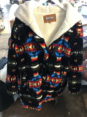 3XL fleece hooded jacket