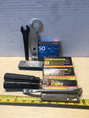 Lot of staples and hardware