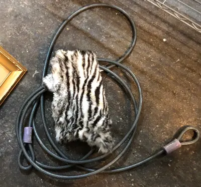 Animal fur and security cable