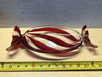 Glass candy dish