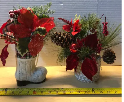 2pc Christmas artificial flowers