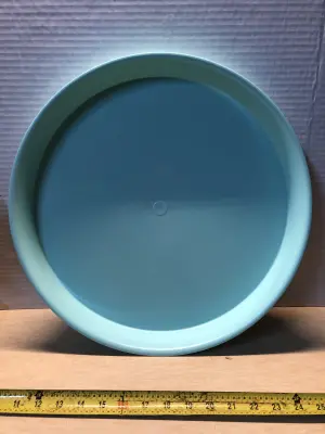 Round teal tray