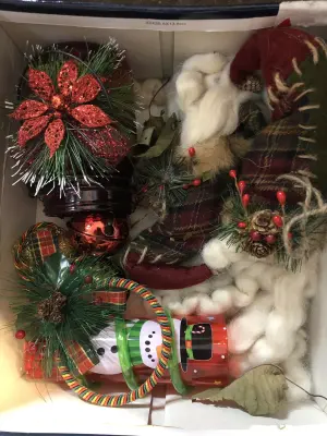 Box of Christmas stuff