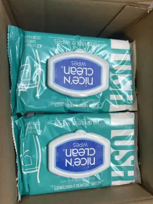 8 packs of flushable wipes